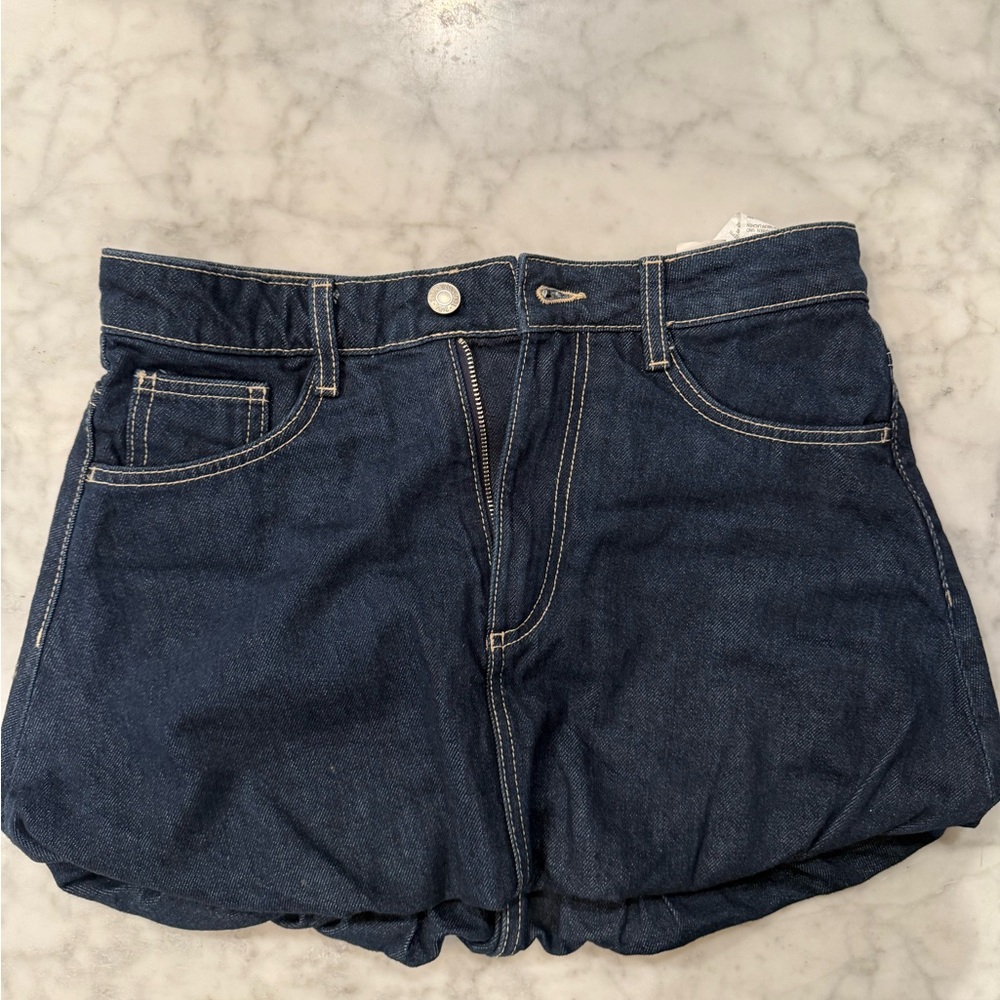 Zara Dark Blue Bubble Skirt